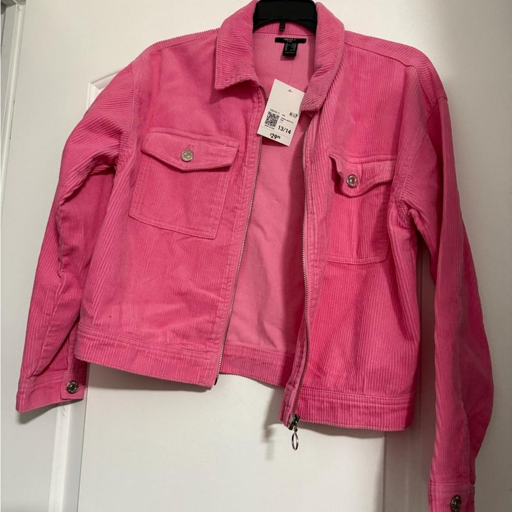 Girls Pink Corduroy Jacket